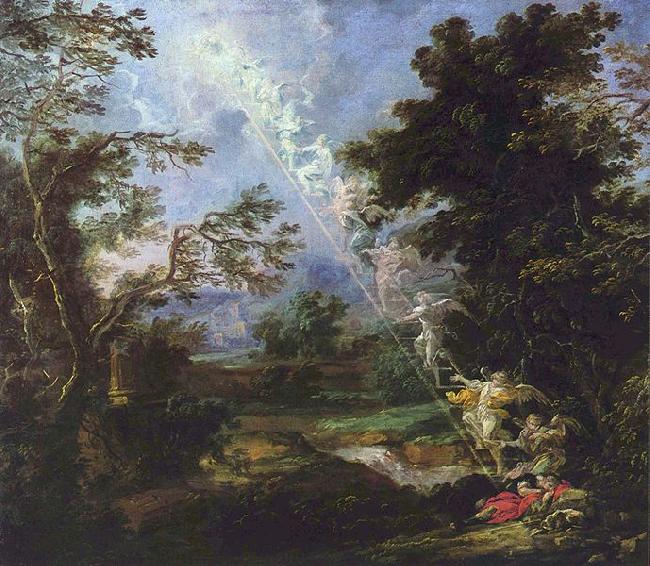 Michael Willmann Landscape with the Dream of Jacob oil painting image
